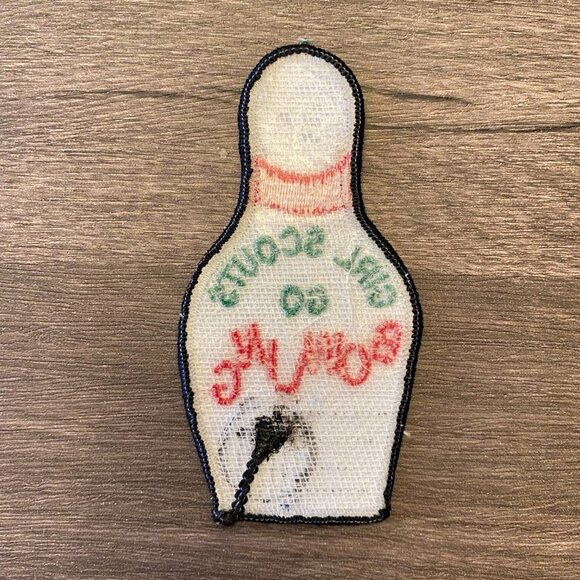 Girl Scouts Go Bowling Embroidered Patch - Picture 4 of 4
